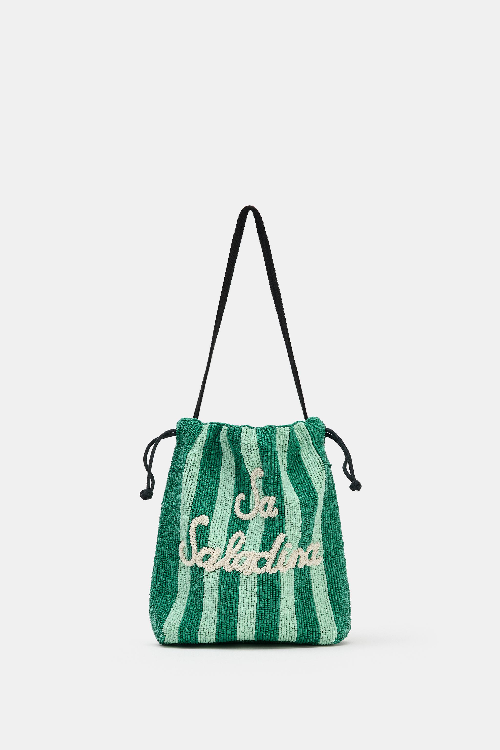 BEADED BUCKET BAG